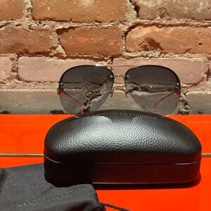 Alexander McQueen Aviator Sunglasses – Skull Temple Detail